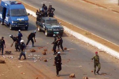 Security forces clashed with protestors in Conakry. (file photo)