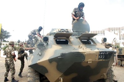 Army tank in Algeria - Algerian army in full exercise