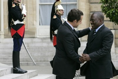 Le Président Joseph KABILA et son homologue Nicolas Sarkozy lors d'une visite en France