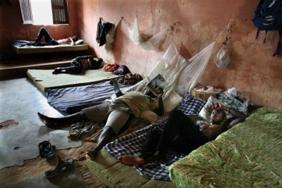 Recovering drug addicts in Guinea-Bissau.