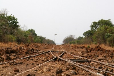 Rail tracks.