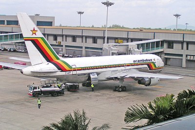 An Air Zimbabwe plane.
