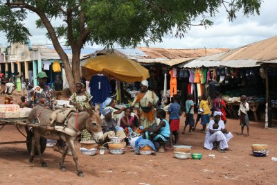 Market in Bafata, 80km east of the capital, Bissau.