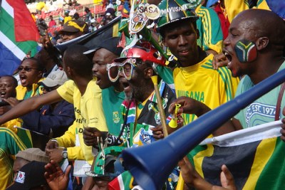 South African soccer fans (file photo).