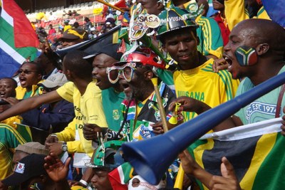 Des supporters sud-africains.