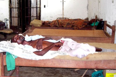 An Aids patient in the public hospital in Kisangani in the Democratic Republic of the Congo.