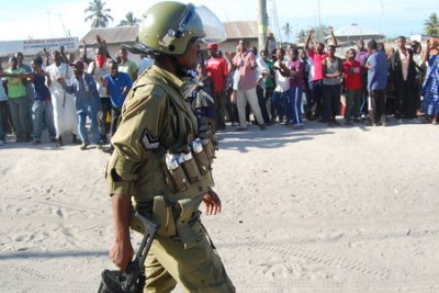 A Tanzanian policeman (file photo).