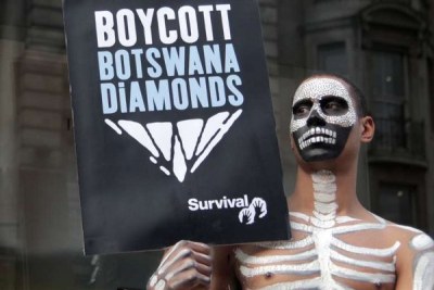 Survival is calling for a boycott of Botswana diamonds until the Bushmen are allowed water.