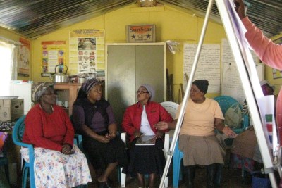 Community group learns about saving in Xaxazana district of Eastern Cape, South Africa