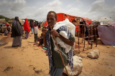 A man arrives at the Badbado camp for internally displaced people. (file photo).
