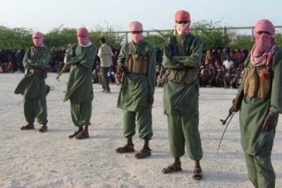 Members of the militant Al-shabab in southern Somalia.