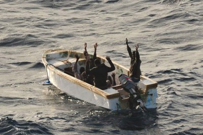 Suspected pirates surrender (file photo).