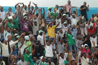 Super Eagles supporters rallying behind their team