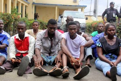 Nigerian police parade suspects allegedly behind the Uniport killings,
