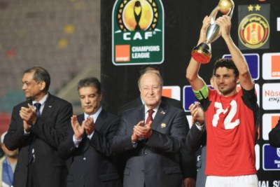 Despite  Al Ahly's 1-1 draw in the first leg final at home in Alexandria the team beat hosts Esperance 2-1 in the return leg game to win the trophy.