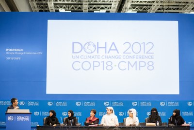 A session at the United Nations COP18 summit in Doha, Qatar.