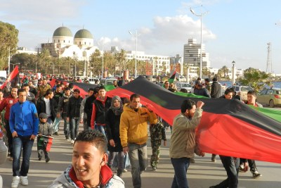 Libyans celebrate February 17 revolution.