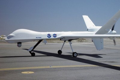 A Predator drone of the U.S. Air Force base. The drone launched by the UN will not be armed.