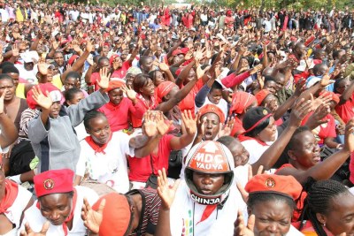 MDC-T supporters at a recent rally in Harare