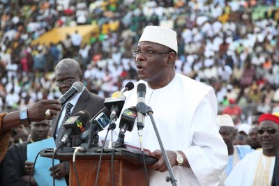 Ibrahim Boubacar Keita, président du Rassemblement pour le Mali, RPM, candidat à la présidentielle du 28 juillet 2013.