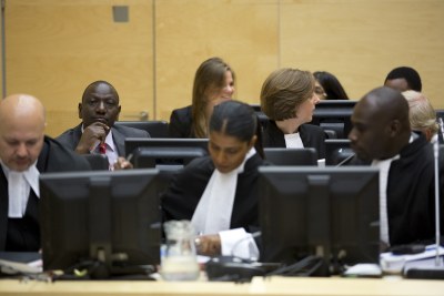 Deputy President William Ruto at the International Criminal Court on his opening trial (file photo).
