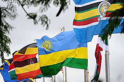 EAC flags (file photo).