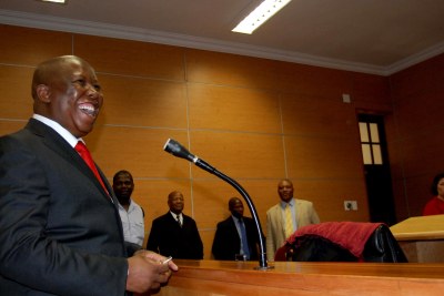 Julius Malema in court, 18 November 2013.