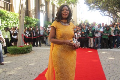 Public Protector Thuli Madonsela looked like a Hollywood actress in a dazzling, full-length golden gown.