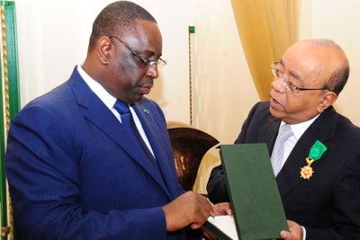 Le président de la Fondation Mo Ibrahim élevé par le président Macky Sall au grade de Commandeur.