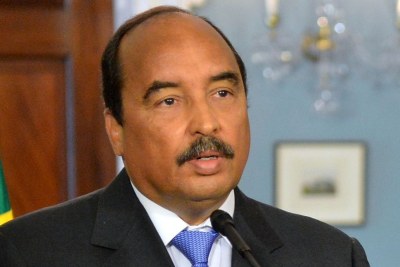 Le Président Mohamed Ould Abddel Aziz de la Mauritanie, par ailleurs, président en exercice de l'Union Africaine