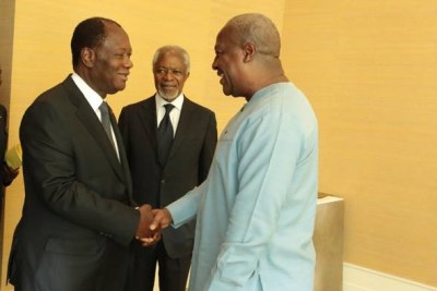 Rencontre Ouattara, Mahama et Kofi Anan pour parler du litige maritime ivoiro-ghanéen