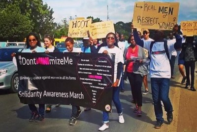 The #DontminimizeMe Solidarity March to eliminate violence against women held in Lusaka, Zambia