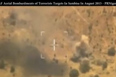 The Nigerian military has released a video of several bombings and air strikes in Sambisa Forest at the weekend.