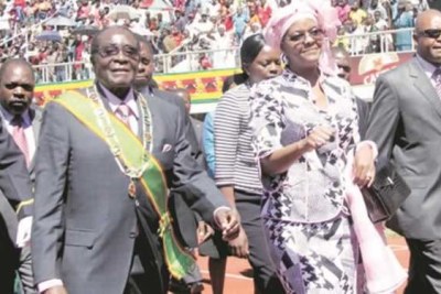 Zimbabwe President Mugabe and  the First Lady Grace Mugabe.