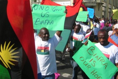 Biafra protesters (file photo)..