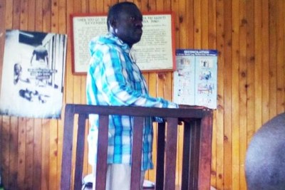 Kizza Besigye in the dock at Kasangati Magistrate's Court.