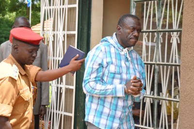 Kizza Besigye at Moroto Magistrate's Court.
