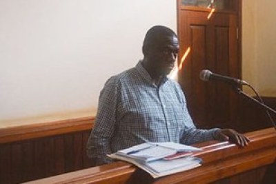 Kizza Besigye in the dock at Nakawa court.