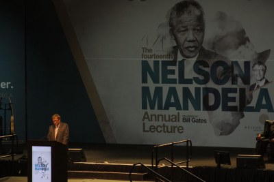 Bill Gates presents the 14 annual Nelson Mandela Lecture.
