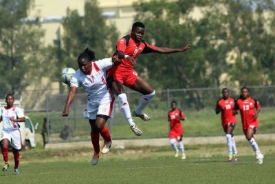 The  Harambee Starlets in white (file photo)