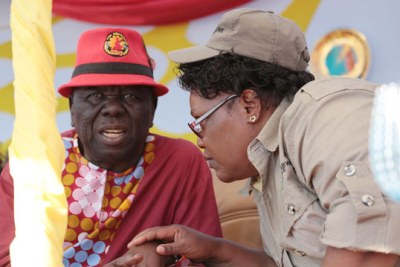 MDC-T leader Morgan Tsvangirai and Zimbabwe People First leader Joice Mujuru.
