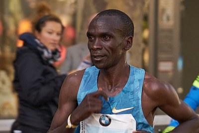 Eliud Kipchoge in the 2015 Berlin Marathon (file photo).