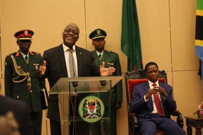 President John Magufuli and his Zambian counterpart Edgar Lungu.