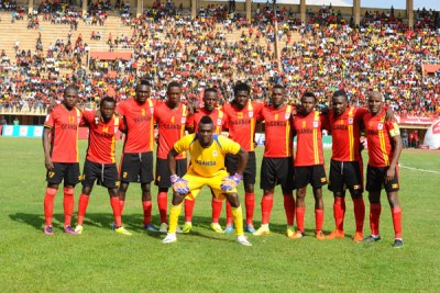 The Cranes team that beat Congo Brazzaville. Uganda lost to Tunisia.