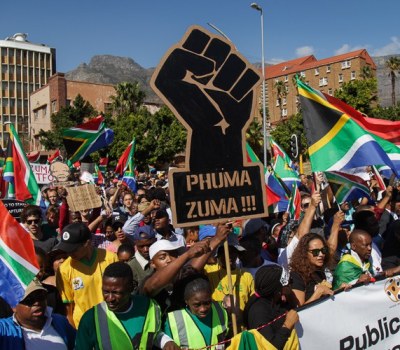South Africans March Against Zuma