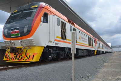 A new train at the Nairobi terminus on May 29, 2017.