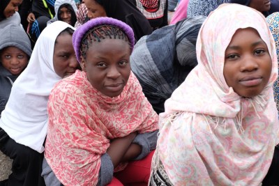 Migrants at a detention centre in Libya (file photo).