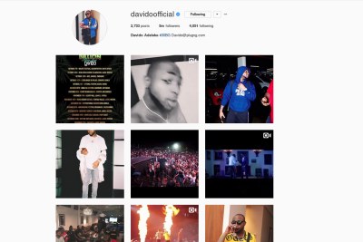 Davido becomes Nigeria's most followed celebrity on Instagram.