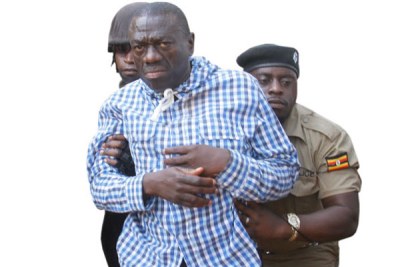 Former FDC presidential candidate Dr Kizza Besigye is detained at Nagalama Police Station in Mukono District following his arrest on Thursday.