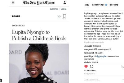 Lupita Nyong'o writes a children's book.